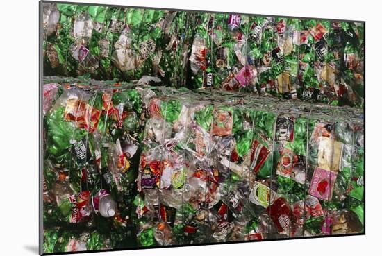 Crushed PET Drink Bottles At Recycling Facility-David Nunuk-Mounted Photographic Print