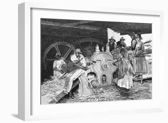 Crushing the Cane, 1886-W Mollier-Framed Giclee Print