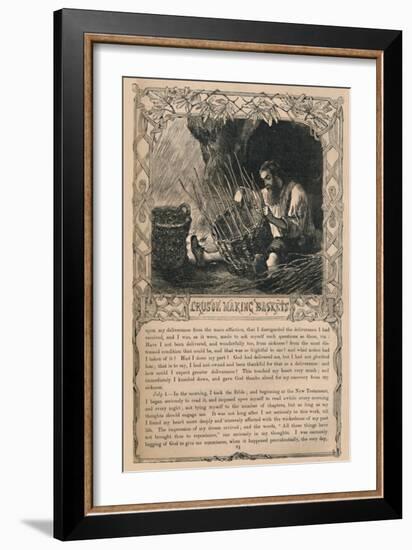 'Crusoe Making Baskets', c1870-Unknown-Framed Giclee Print