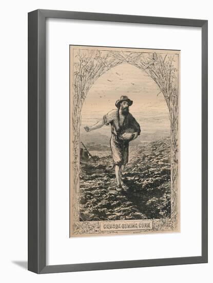 'Crusoe Sowing Corn', c1870-Unknown-Framed Giclee Print