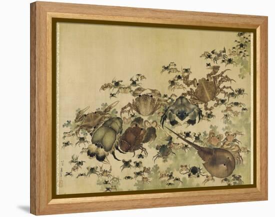 Crustaceans, Edo Period C.1825-Katsushika Hokusai-Framed Premier Image Canvas