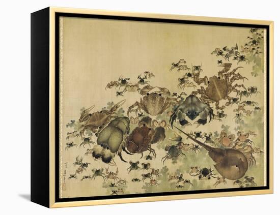 Crustaceans, Edo Period C.1825-Katsushika Hokusai-Framed Premier Image Canvas