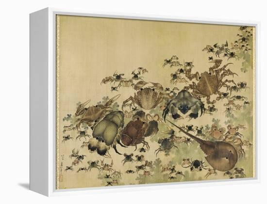 Crustaceans, Edo Period C.1825-Katsushika Hokusai-Framed Premier Image Canvas