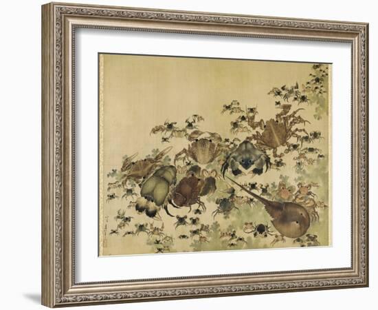 Crustaceans, Edo Period C.1825-Katsushika Hokusai-Framed Giclee Print