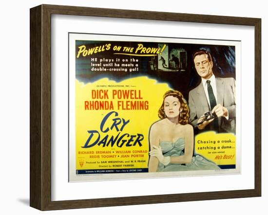 Cry Danger, Rhonda Fleming, Dick Powell, 1951-null-Framed Photo