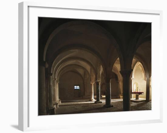 Crypt of Abbey of St John in Venus, Fossacesia, Italy, 12th Century-null-Framed Giclee Print