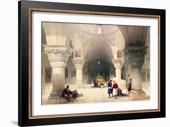 Crypt of the Holy Sepulchre, Jerusalem, Plate 20 from Volume I of "The Holy Land"-David Roberts-Framed Giclee Print