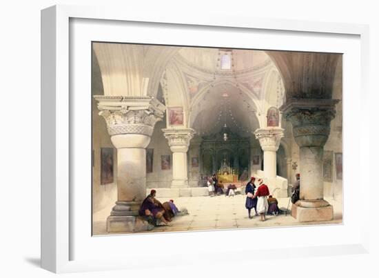 Crypt of the Holy Sepulchre, Jerusalem, Plate 20 from Volume I of "The Holy Land"-David Roberts-Framed Giclee Print