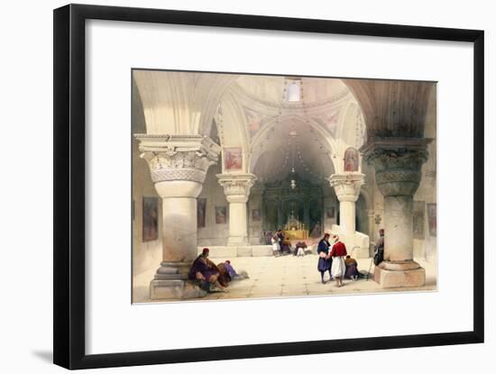 Crypt of the Holy Sepulchre, Jerusalem, Plate 20 from Volume I of "The Holy Land"-David Roberts-Framed Giclee Print