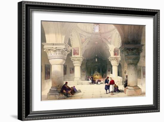 Crypt of the Holy Sepulchre, Jerusalem, Plate 20 from Volume I of "The Holy Land"-David Roberts-Framed Giclee Print