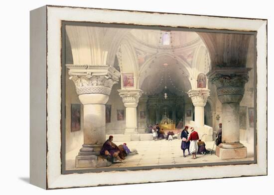 Crypt of the Holy Sepulchre, Jerusalem, Plate 20 from Volume I of "The Holy Land"-David Roberts-Framed Premier Image Canvas