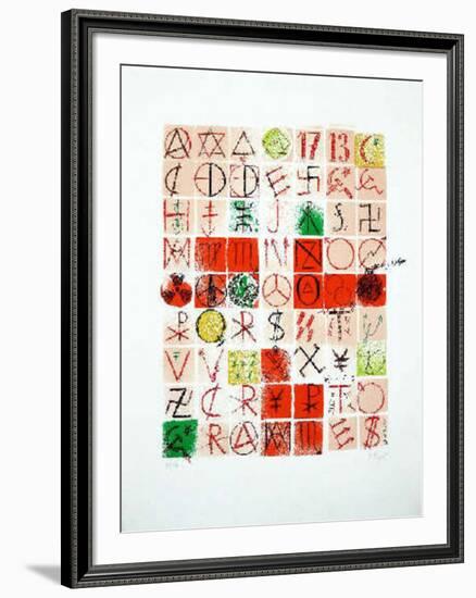 Cryptogramme-Jacques Villegle-Framed Limited Edition