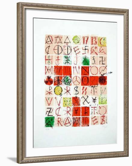 Cryptogramme-Jacques Villegle-Framed Limited Edition