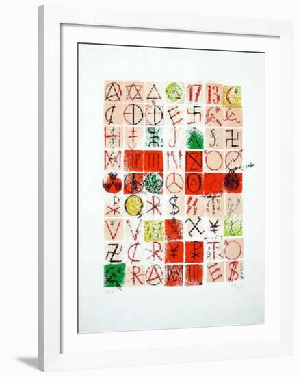 Cryptogramme-Jacques Villegle-Framed Limited Edition