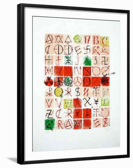 Cryptogramme-Jacques Villegle-Framed Limited Edition