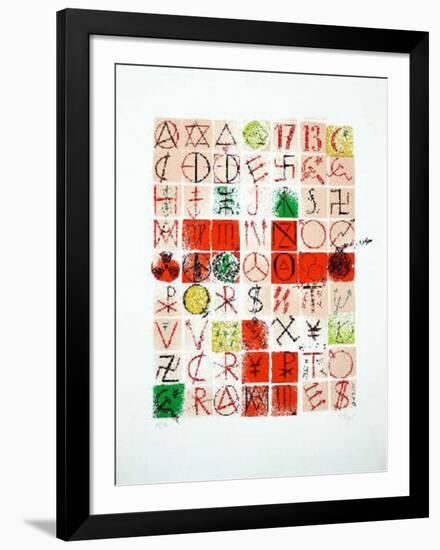 Cryptogramme-Jacques Villegle-Framed Limited Edition