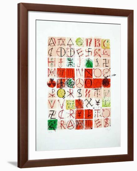 Cryptogramme-Jacques Villegle-Framed Limited Edition