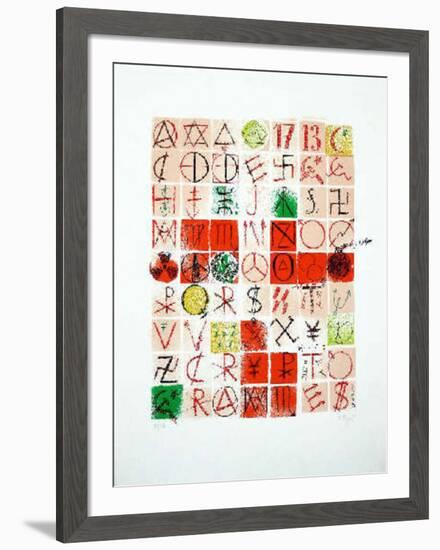 Cryptogramme-Jacques Villegle-Framed Limited Edition