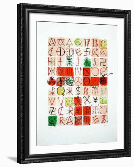 Cryptogramme-Jacques Villegle-Framed Limited Edition