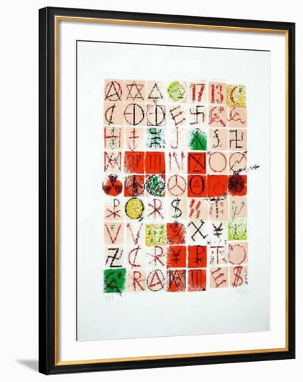 Cryptogramme-Jacques Villegle-Framed Limited Edition