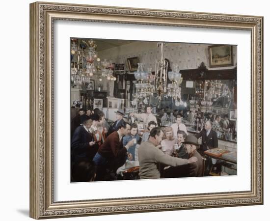 Crystal Bar, Virginia City, Nevada, 1945-Nat Farbman-Framed Photographic Print