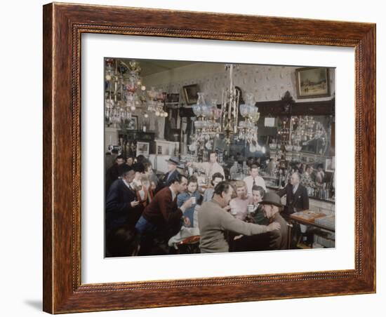 Crystal Bar, Virginia City, Nevada, 1945-Nat Farbman-Framed Photographic Print