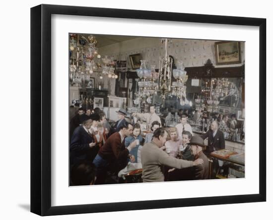 Crystal Bar, Virginia City, Nevada, 1945-Nat Farbman-Framed Photographic Print
