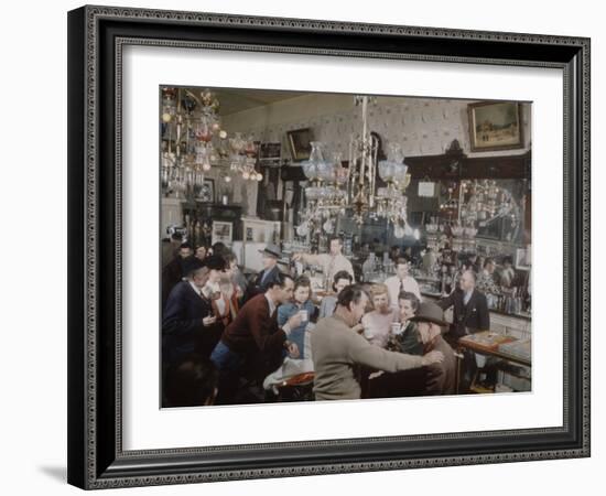 Crystal Bar, Virginia City, Nevada, 1945-Nat Farbman-Framed Photographic Print