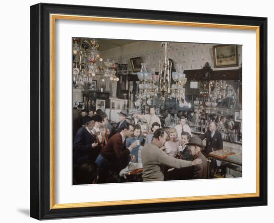 Crystal Bar, Virginia City, Nevada, 1945-Nat Farbman-Framed Photographic Print