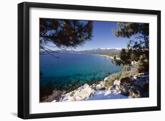 Crystal Bay View, Lake Tahoe, Nevada-George Oze-Framed Photographic Print