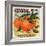 Crystal Brand - Riverside, California - Citrus Crate Label-Lantern Press-Framed Art Print