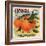 Crystal Brand - Riverside, California - Citrus Crate Label-Lantern Press-Framed Art Print