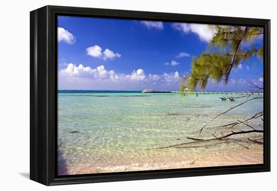 Crystal Clear Caribbean Waters Cayman Islands-George Oze-Framed Premier Image Canvas