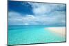 Crystal Clear Turquoise Water at Tropical Maldivian Beach-haveseen-Mounted Photographic Print