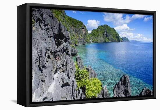 Crystal Clear Water in the Bacuit Archipelago, Palawan, Philippines, Southeast Asia, Asia-Michael Runkel-Framed Premier Image Canvas