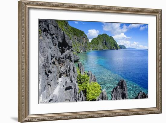 Crystal Clear Water in the Bacuit Archipelago, Palawan, Philippines, Southeast Asia, Asia-Michael Runkel-Framed Photographic Print