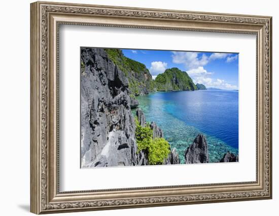 Crystal Clear Water in the Bacuit Archipelago, Palawan, Philippines, Southeast Asia, Asia-Michael Runkel-Framed Photographic Print