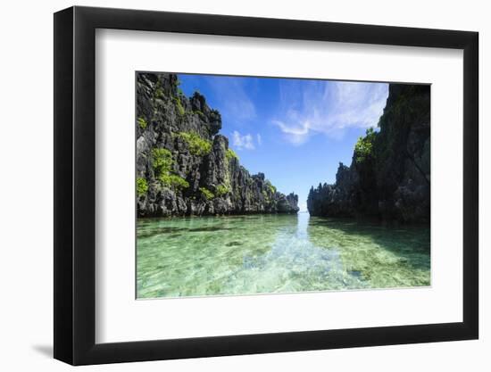 Crystal Clear Water in the Bacuit Archipelago, Palawan, Philippines-Michael Runkel-Framed Photographic Print