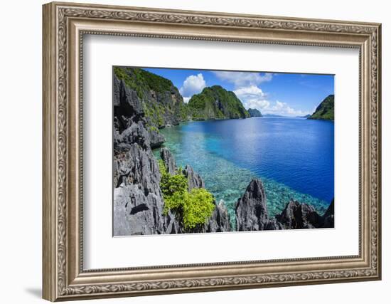 Crystal Clear Water in the Bacuit Archipelago, Palawan, Philippines-Michael Runkel-Framed Photographic Print