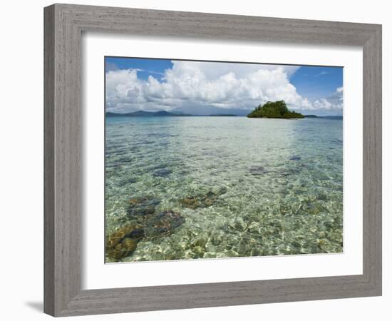 Crystal Clear Water in the Marovo Lagoon, Solomon Islands, Pacific-Michael Runkel-Framed Photographic Print