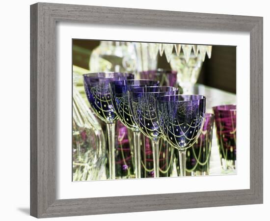 Crystal Glasses, Baccarat Museum Shop and Restaurant, Hotel De Noailles, Paris, France-Per Karlsson-Framed Photographic Print