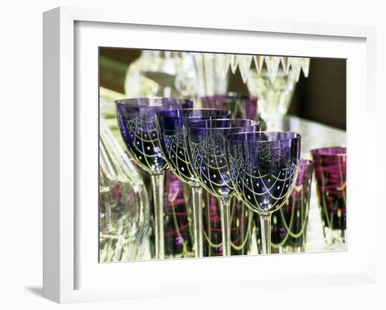 Crystal Glasses, Baccarat Museum Shop and Restaurant, Hotel De Noailles, Paris, France-Per Karlsson-Framed Photographic Print