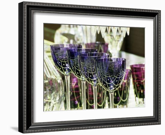 Crystal Glasses, Baccarat Museum Shop and Restaurant, Hotel De Noailles, Paris, France-Per Karlsson-Framed Photographic Print