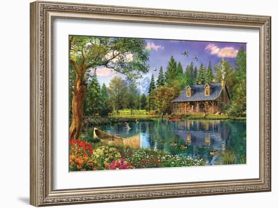 Crystal Lake Cabin-Dominic Davison-Framed Premium Giclee Print