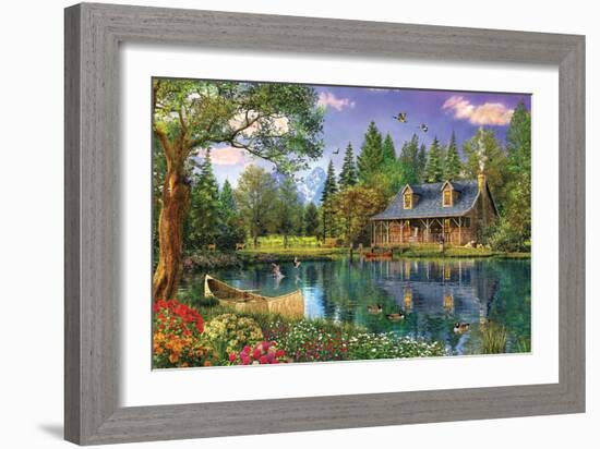 Crystal Lake Cabin-Dominic Davison-Framed Premium Giclee Print