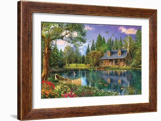 Crystal Lake Cabin-Dominic Davison-Framed Premium Giclee Print