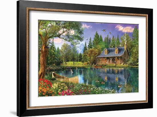 Crystal Lake Cabin-Dominic Davison-Framed Premium Giclee Print