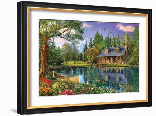 Crystal Lake Cabin-Dominic Davison-Framed Premium Giclee Print