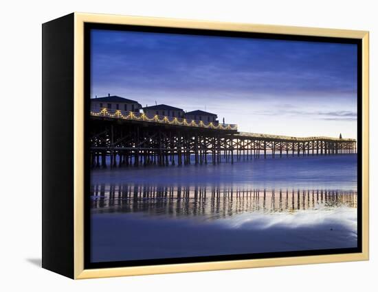 Crystal Pier on Pacific Beach, San Diego, California, United States of America, North America-Richard Cummins-Framed Premier Image Canvas