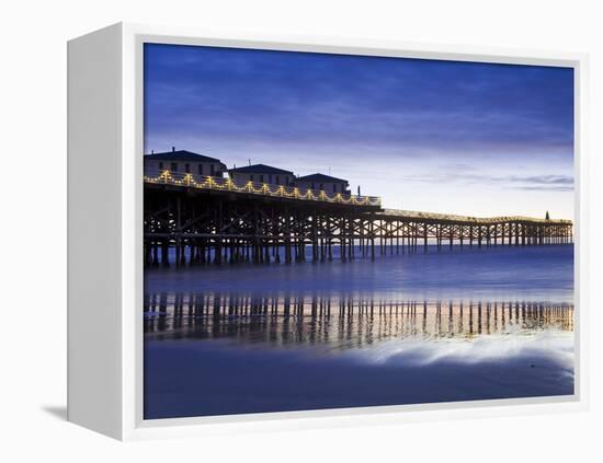 Crystal Pier on Pacific Beach, San Diego, California, United States of America, North America-Richard Cummins-Framed Premier Image Canvas